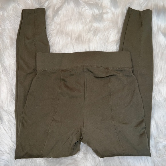 Old Navy Olive Green Stevie High Rise Ponte Knit Seamed Leggings Size Small - Picture 3 of 7
